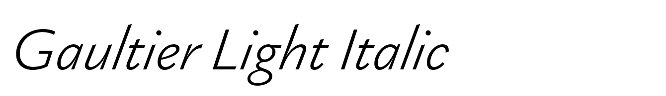 Gaultier Light Italic